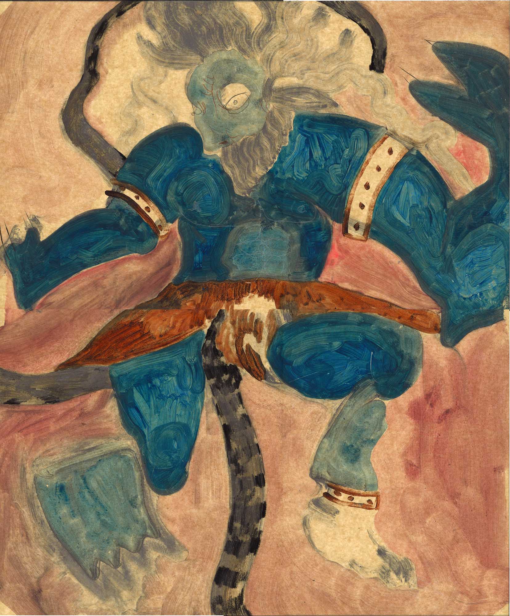 Danseur bleu
huile sur papier cuisson
53 x 64 cm